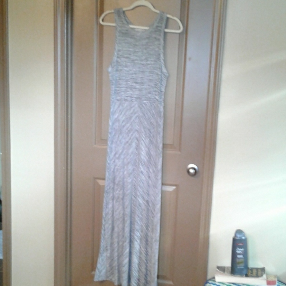 Joan Vass Long Grey Maxi Dress